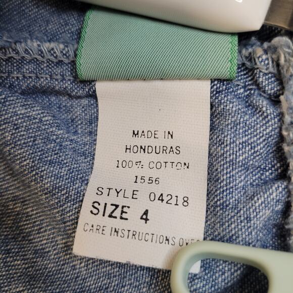 Lot of 3 Toddler Girls 4T Denim Shorts Sonoma Santa Fe Embroidered Vintage Cute! - Picture 14 of 16